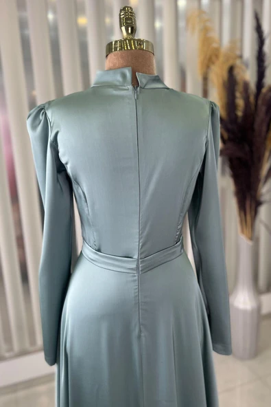 Mina Tesettür Abiye Mint - Resim 3