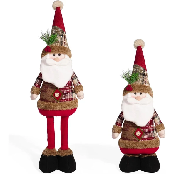 Yılbaşı Yeniyıl Dekorasyonu 60cm Uzayabilen Noel Baba Yılbaşı Masası Dekorasyonu Santa 1 ADET - Resim 2