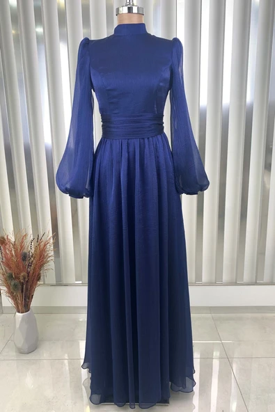 Afra Tesettür Abiye Lacivert ürün görseli