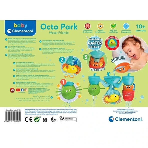 17658 Eğlenceli Arkadaşlar Su Parkı Banyo Oyuncağı, Baby Clementoni, +6 ay - Resim 4
