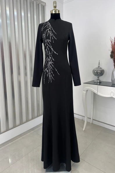 Bahar Tesettür Abiye Siyah ürün görseli