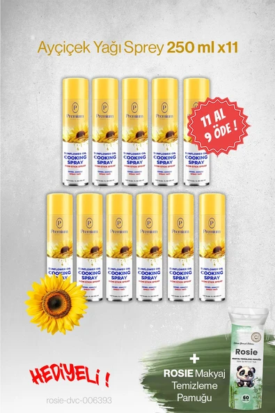 Premium 11 AL 9 ÖDE, 250 ML Ayçiçek Yağı Sprey, Hediyeli ürün görseli