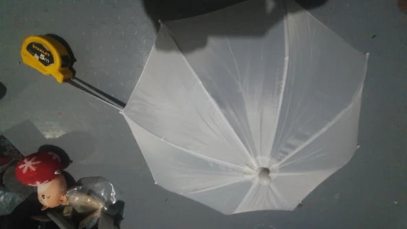 Kafa şemsiye hac şemsiye beyaz ürün görseli