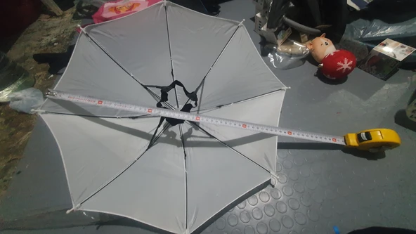 Kafa şemsiye hac şemsiye beyaz - Resim 2