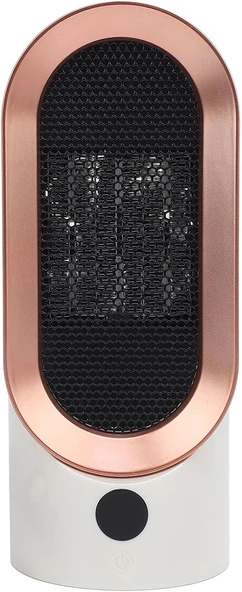 Generic Hızlı Isıtma Sessiz Taşınabilir Elektrikli Masaüstü Isıtıcı Yatak Odası Ofis İç Mekan Kullanım PTC Seramik Alan Isıtıcı Masa çı Için 800W (AB fişi) - Resim 2