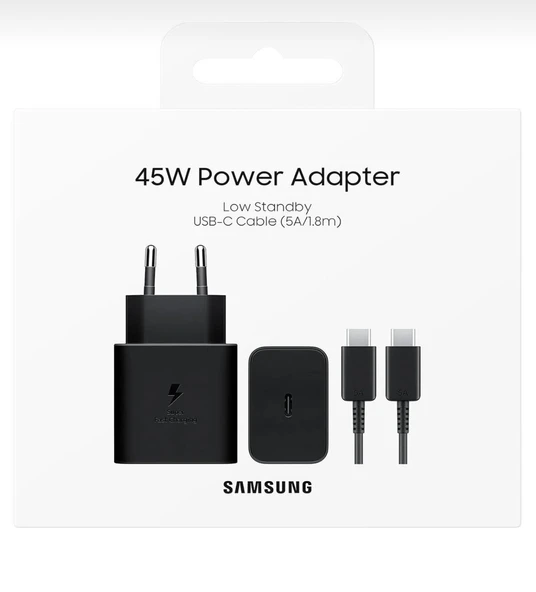 SAMSUNG EP-T4511X Type-C SÜPER HIZLI ŞARJ CİHAZI 45 W SİYAH SAMSUNG TÜRKİYE GARANTİLİ - Resim 2