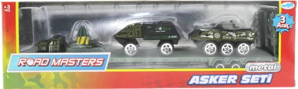 Tır ve Panzerli Metal Askeri Araç Seti - Resim 4