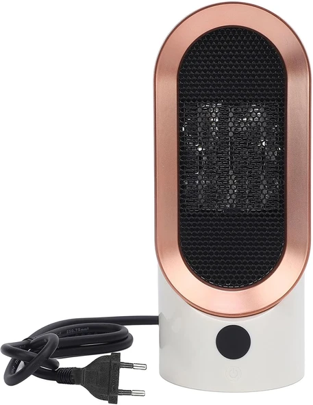 Generic Hızlı Isıtma Sessiz Taşınabilir Elektrikli Masaüstü Isıtıcı Yatak Odası Ofis İç Mekan Kullanım PTC Seramik Alan Isıtıcı Masa çı Için 800W (AB fişi) ürün görseli 1