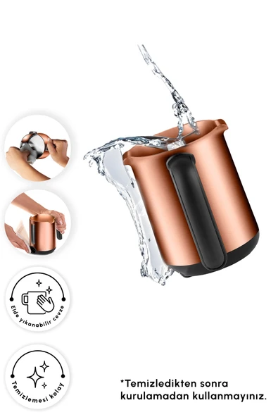 Hatır Köz Steel Çelik Cezveli Türk Kahve Makinesi 5 Fincan Kapasiteli Bronz - Resim 6