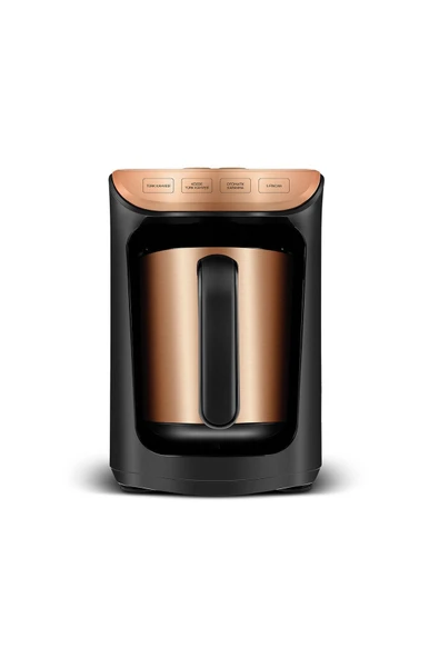 Hatır Köz Steel Çelik Cezveli Türk Kahve Makinesi 5 Fincan Kapasiteli Bronz ürün görseli