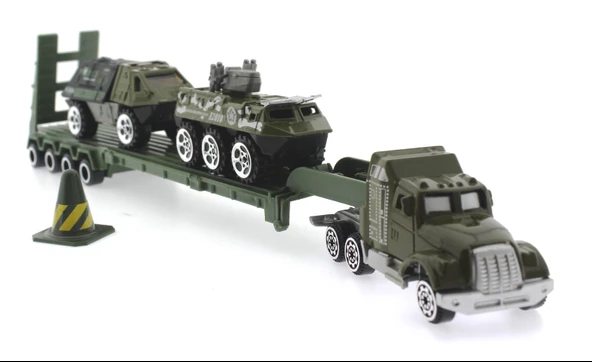 Tır ve Panzerli Metal Askeri Araç Seti - Resim 2
