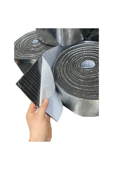 Kauçuk Bant Oto Ses Yalıtımı 6mm Alüminyum Folyolu 20 Cm X 10 Metre ürün görseli