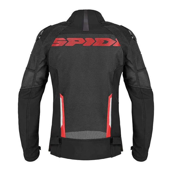 SPIDI RACE WARRIOR 2 NET LADY YAZLIK CEKET SİYAH KIRMIZI - Resim 2