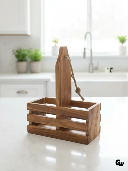 Ahşap Doğal 2Li Yağdanlık ve Sosluk Altı(KİRAZ) Ahşap Rengi AHŞAP - 10 ADET ürün görseli 1