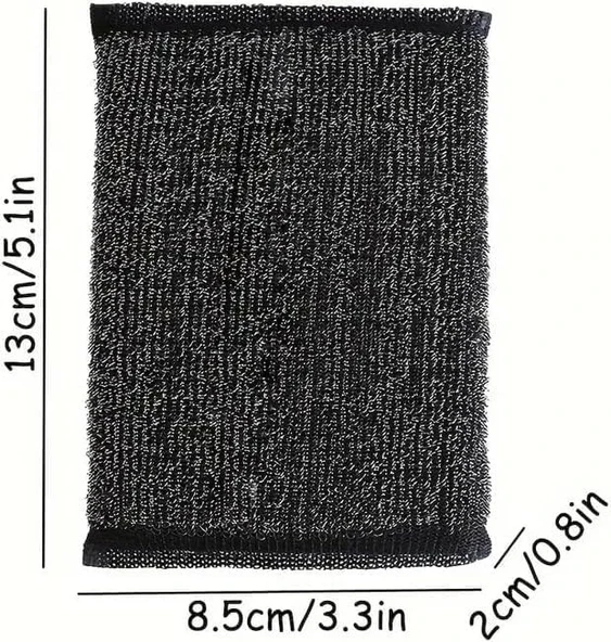 Technow Paslanmaz Çelik Sihirli Inox Yağ ve Kir Çözücü Tel Bulaşık Süngeri 2 Adet - Resim 5