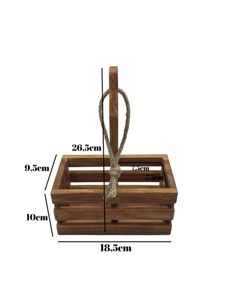 Ahşap Doğal 2Li Yağdanlık ve Sosluk Altı(KİRAZ) Ahşap Rengi AHŞAP - 10 ADET - Resim 4