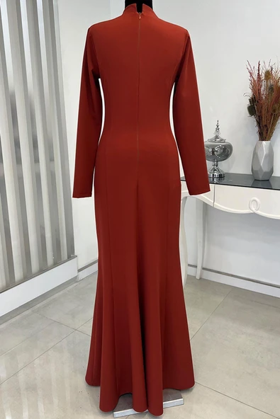 Bahar Tesettür Abiye Kiremit - Resim 3