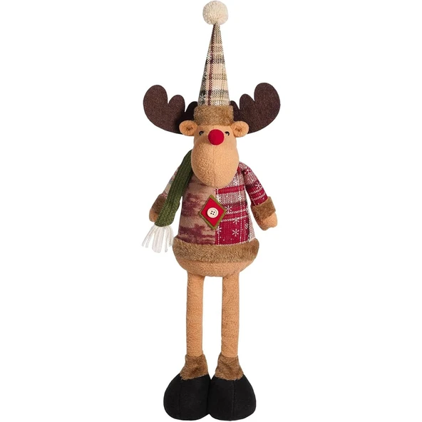 Yılbaşı Yeniyıl Dekorasyonu 60cm Uzayabilen Ren Geyiği Yılbaşı Masası Dekorasyonu Geyik 1 ADET - Resim 3