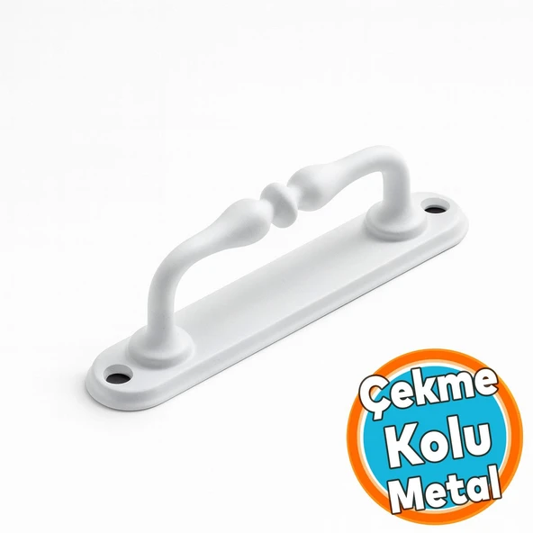 Metal Kapı Çekme Kolu 12 cm Dolap Mobilya Dolap Çekmece Tutamağı Kulp Saclı Kulpları Beyaz ürün görseli