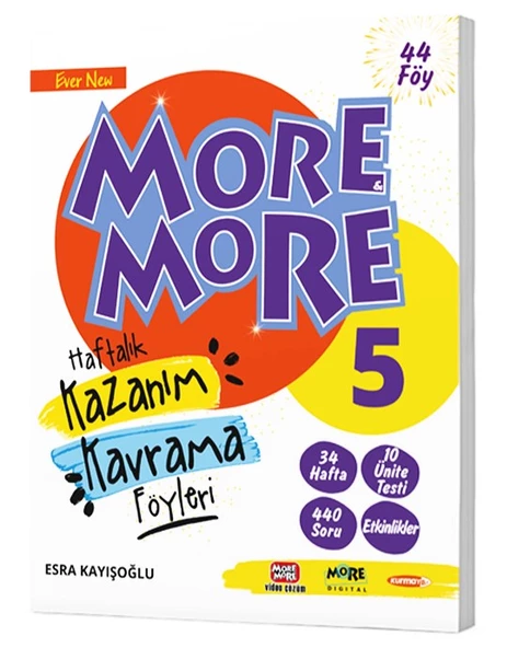 5 MORE&MORE HAFTALIK KAZANIM KAVRAMA FÖYLERİ (44 FÖY)