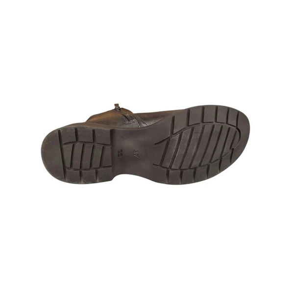 MAMMAMİA D25KB-8135 TOPUKLU FERMUARLI KADIN DERİ BOT - Resim 7