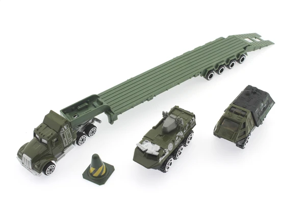 Tır ve Panzerli Metal Askeri Araç Seti - Resim 3