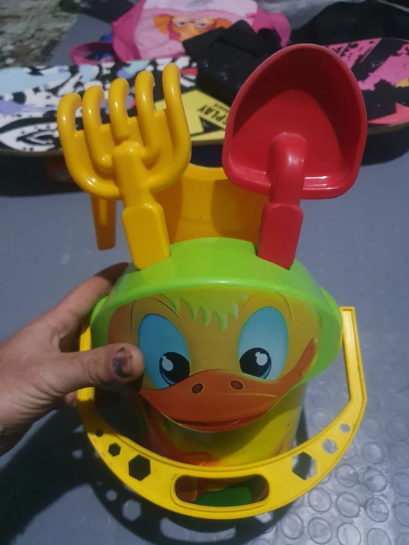 Çocuk plaj kova seti fotoğraftaki set ürün görseli