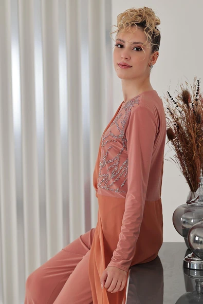 Zeren Tesettür Tulum Soğan Kabuğu - Resim 4