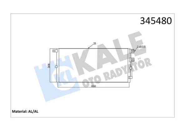 KALE 345480 KLIMA RADYATORU JAGUAR X-TYPE I X400 03>09 C2S45122 ürün görseli 1
