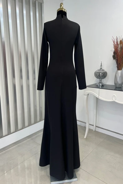 Bahar Tesettür Abiye Siyah - Resim 3