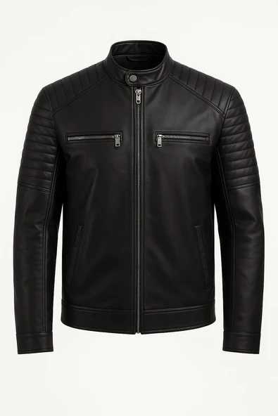 Delpino Slim Fit Erkek Suni Deri Ceket - 7452 ürün görseli