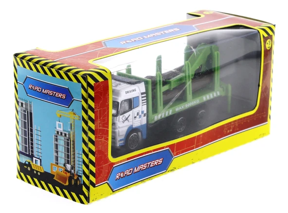 Die Cast Mini Yeşil Kütük Kamyonu - Resim 6