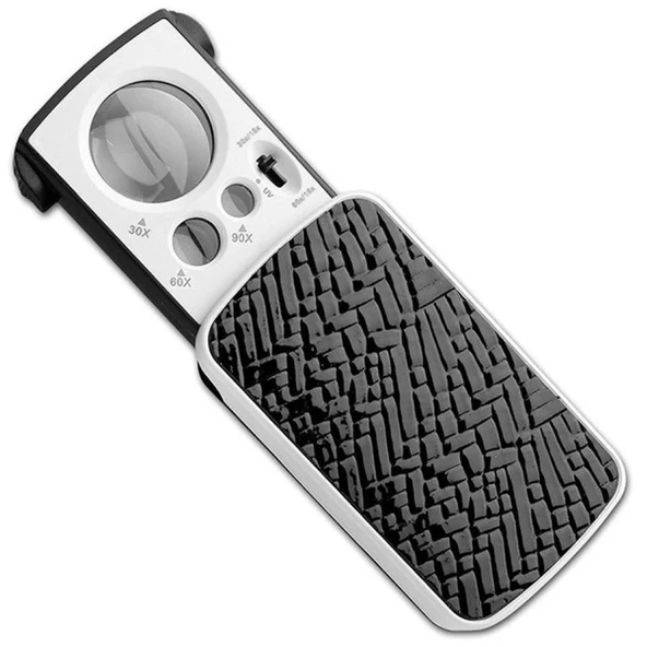 Texta Üç Mercekli Işıklı Büyüteç 30X 60X 90X ürün görseli