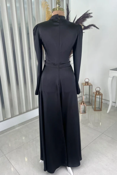 Mina Tesettür Abiye Siyah - Resim 3