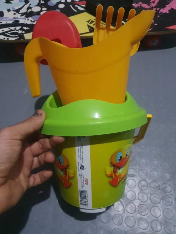 Çocuk plaj kova seti fotoğraftaki set - Resim 3