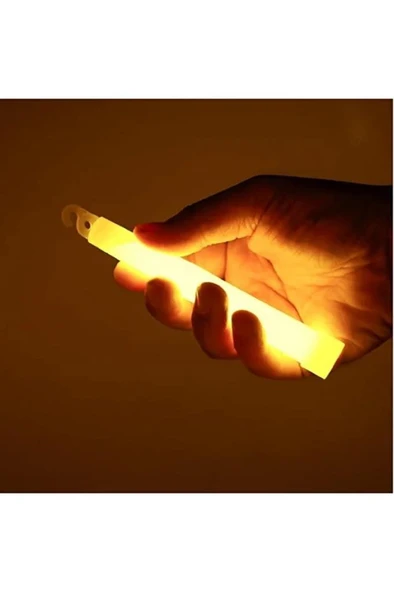 15 cm Turuncu Glow Işık Karanlıkta Parlayan Fosforlu Çubuk Yılbaşı Parti Acil Durum İşaret Çubuğu - Resim 2