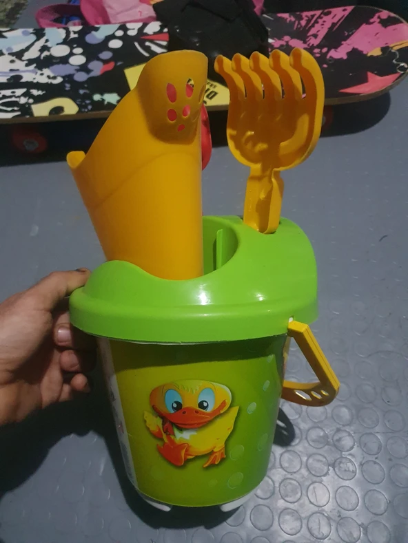 Çocuk plaj kova seti fotoğraftaki set - Resim 2