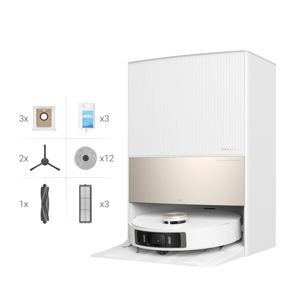 Dreame L20 Ultra Complete Robot Süpürge, Otomatik Paspas Çıkarma ve Kaldırma, Yıkama ve Kurutma, 7.000Pa Emiş, Kendi Kendini Boşaltma, Kendi Kendini Doldurma, AI Engellerden Kaçınma ürün görseli