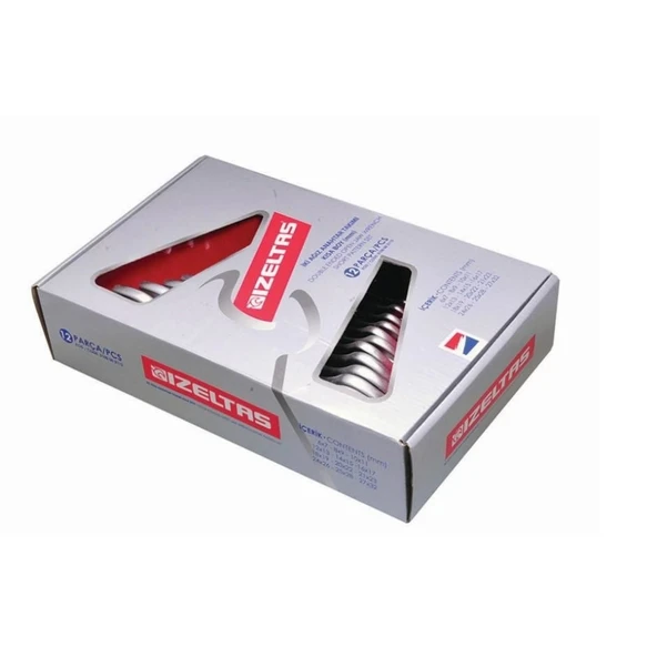 İzeltaş 0100 İki Ağız Anahtar Takımı Kısa Boy 8 Parça - Resim 6
