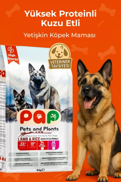 Pets and Plants Yüksek Proteinli Kuzu Etli Yetişkin Köpek Maması ürün görseli 1