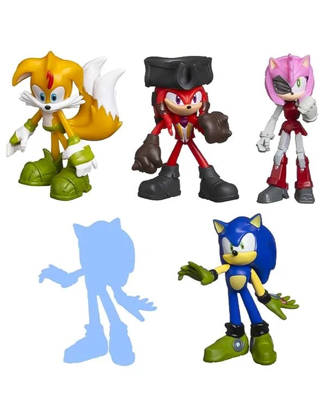 Sonic Prime 5li Figür Seti S2 Korsan Şapkalı Knuckles Modeli - Resim 2