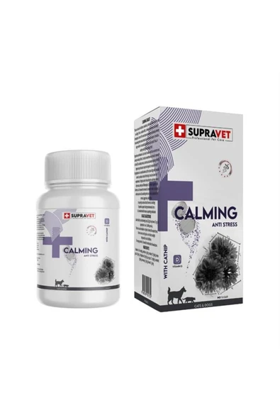 Supravet Kedi ve Köpekler için Sakinleştirici Calming Tablet + VİTAMİN D ( 75 Tablet ) ürün görseli 1