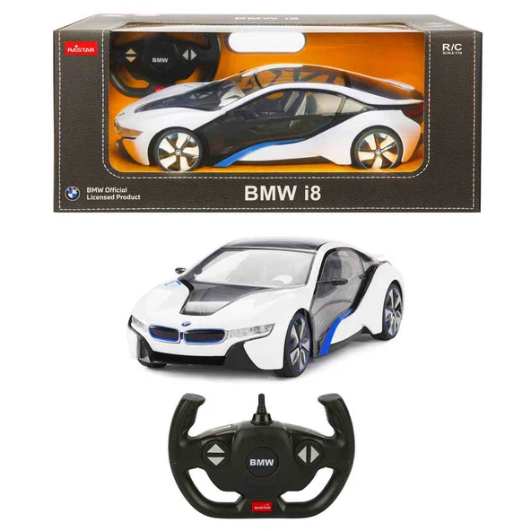 SUNMAN RASTAR 49600-11 KUMANDALI ARABA BMW İ8 F/F R/C 2.4GHZ IŞIKLI 1:14 6+ ürün görseli