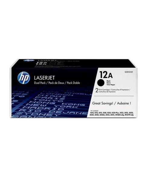 HP 12AD Black Siyah 2.000 Sayfa Çiftli Toner Q2612AD ürün görseli