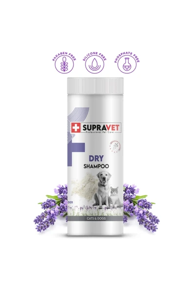 Supravet DRY SHAMPOO LAVANTA ÖZLÜ KEDİ KÖPEK TOZ ürün görseli 1