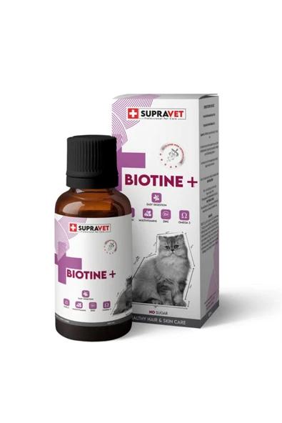 Supravet Biotine Kediler Için Tüy Sağlığı Multi Vitamin Damlası 100 Ml ürün görseli 1