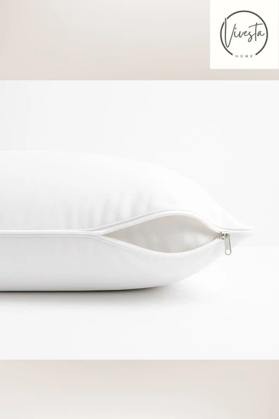 Vivesta Home 50x70 cm Beyaz Fermuarlı Yastık Kılıfı - %100 Pamuklu, Kolay Yıkanabilir ürün görseli 1
