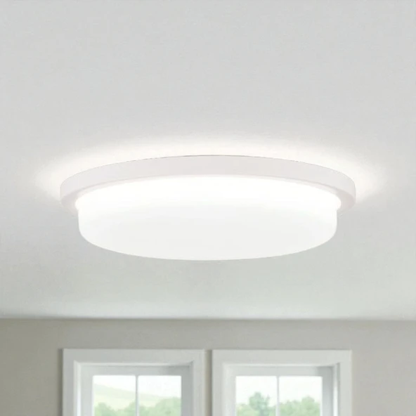 36 Watt Beyaz Işık Ledli İç ve Dış Mekan 3200 Lümen Plastik Tavan ve Duvar Armatürü, Led Tavan Aplik - Resim 4