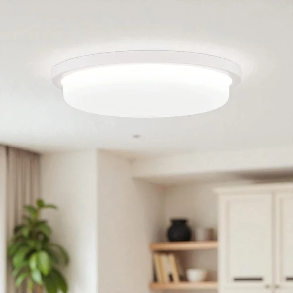 36 Watt 4000 Kelvin Led İç ve Dış Mekan 3200 Lümen Plastik Tavan ve Duvar Armatürü, Led Tavan Aplik - Resim 5