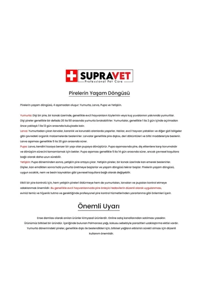 Supravet Küçük Irk Köpek Deri Ve Tüy Bakım Yağı; Bit Pire Kene Dış Asalak Damlası 1-10Kg (1ml) - Resim 2